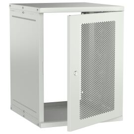 Шкаф настенный 19" 15U 600х650мм перфорированная дверь серый GENERICA