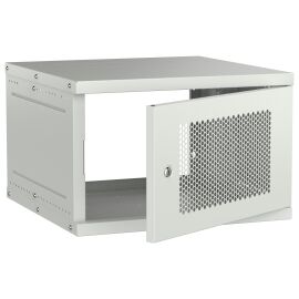 Шкаф настенный 19" 6U 600х600мм перфорированная дверь серый GENERICA