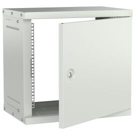 Шкаф настенный 19" 9U 550х350мм металлическая дверь серый GENERICA
