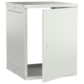Шкаф настенный 19" 15U 600х650мм металлическая дверь серый GENERICA