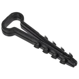 Дюбель-хомут 10х5мм для плоского кабеля нейлон черный (100шт/упак) GENERICA