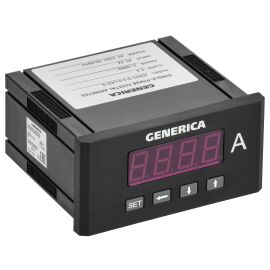 Амперметр цифровой щитовой однофазный 48х96мм LED GENERICA