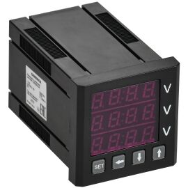 Вольтметр цифровой щитовой трехфазный 48х48мм LED GENERICA