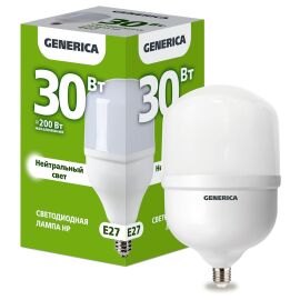 Лампа светодиодная HP 30Вт 230В 4000К E27 GENERICA