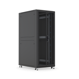 Шкаф напольный 19", 42U, 2055x600х1200мм, перфорированные двойные двери, черный, DANNMAN SXT4262DDBK