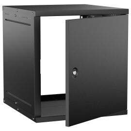 Шкаф настенный 19" 12U 600х650мм металлическая дверь черный GENERICA