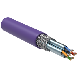Кабель S/FTP 4 пары, Кат.7, внутр., 0,57мм, LSZH, фиолетовый, 305м, ITK LC1-C704-626