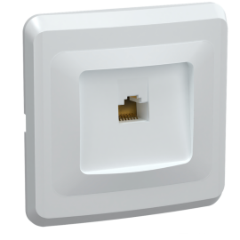Розетка 1-местная компьютерная RJ45 кат.5е РК10-ВБ белый VEGA, GENERICA EKV15-K01-DM