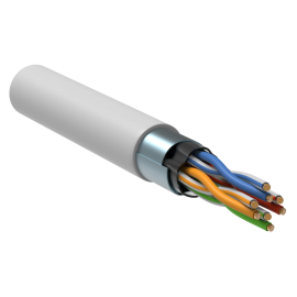 Кабель FTP 4 пары, Кат.5e, внутр., 0,48мм, LSZH, белый, 305м, GENERICA BC1-C5E04-328-305-G