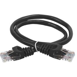 Патч-корд 4 пары, 2хRJ45, 5м, Кат.5e, UTP, черный, PVC, GENERICA PC09-C5EU-5M-G