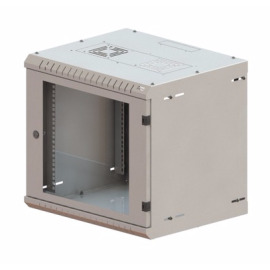 Шкаф настенный 19", 9U, 450мм, дверь стекло, ШТНР-9U.450