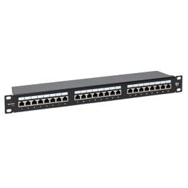 Патч-панель TERACOM PRO 19'' Cat.5E 1U полный экран STP 24 порта RJ-45 Dual IDC с органайзером      