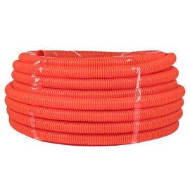 Труба гофр. ПНД с протяжкой d32 мм (50 м) оранж. EKF-Plast                                          