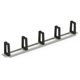 Организатор горизонтальный 19", 1U, 5 колец (пласт.), серый, DANNMAN 4101507