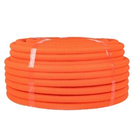 Труба гофр. ПНД тяж. с протяжкой d25 мм (50 м) оранж. EKF-Plast                                     