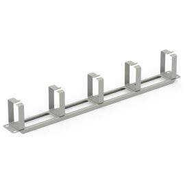 Организатор горизонтальный 19", 1U, 5 колец, серый, DANNMAN 4101607