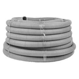 Труба гофр. ПВХ с протяжкой d32 мм (25 м) серая EKF-Plast                                           