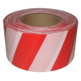 Лента оградительная штриховая 50мм 200м, красно-белая, ССД 110608-00167