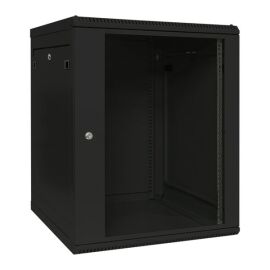 Переименовать! Шкаф настенный 19", 15U, 600х600мм, стекл. дверь, черный, TERACOM PRO
