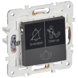 Кнопка звонка с индикацией для отелей SK-V17G, 10А, графит, IEK SK-V14-2-10-K53