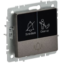 Кнопка звонка с индикацией для отелей ВС10-1-9-БрТБ, 10А, темная бронза, IEK BR-V14-2-10-K45