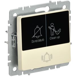 Кнопка звонка с индикацией для отелей ВС10-1-9-БрКр, 10А, бежевый, IEK BR-V14-2-10-K10