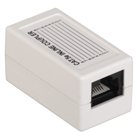 Адаптер проходной, кат.5е, UTP, RJ45-RJ45, белый, ITK CS70-1C5EU