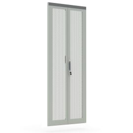 Дверь перфорированная распашная для шкафа NX IT, 1600х600мм, IP20, серая, DANNMAN 8016687