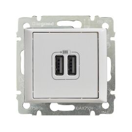 VALENA DIY Розетка USB A+A 15Вт белый