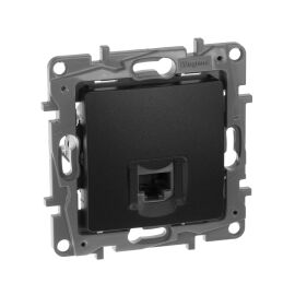 ETIKA Розетка компьютерная RJ45 категория 5Е UTP антрацит