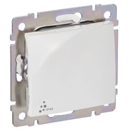 VALENA Переключатель 1-клавишный схема 6 10АХ IP44 безвинтовые зажимы белый