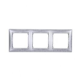 VALENA DIY Рамка 3местная алюминий матовый