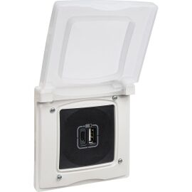 ETIKA Розетка USB A+C 15Вт антрацит