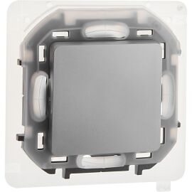 INSPIRIA Переключатель 1-клавишный схема 6 10АХ IP44 безвинтовые зажимы алюминий