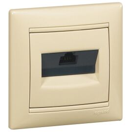 VALENA Розетка компьютерная RJ45 категория 6 UTP с захватами слоновая кость
