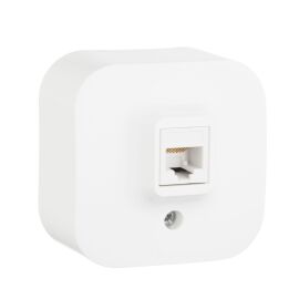 QUTEO Розетка для открытой установки компьютерная RJ45 кат.5E UTP белый