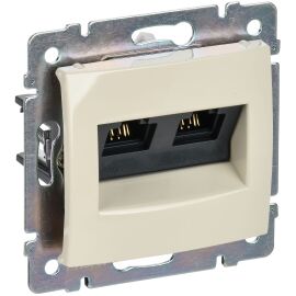 VALENA DIY Розетка компьютерная двойная RJ45 категория 5Е UTP слоновая кость