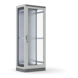 Шкаф напольный NX EL, 2200x600x600мм, дверь обзорная, серый, DANNMAN 5226627