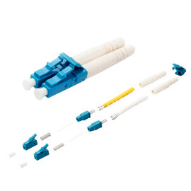 Коннектор разобранный LC/UPC, MM (OM1, OM2), Duplex, феррул, кабель 3мм, SIBVOLS P-420