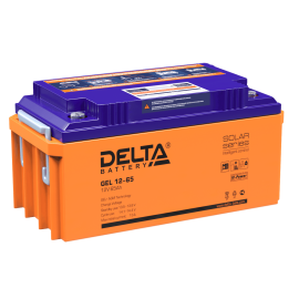 Батарея аккумуляторная GEL 12-65, (12В, 65Ач), DELTA 4614010140010