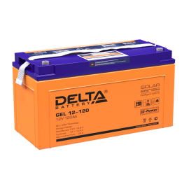Батарея аккумуляторная GEL 12-120, (12В, 120Ач), DELTA 4614010140002