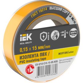 MIXTAPE 7 Изолента 0,15х15мм желтая 5м IEK
