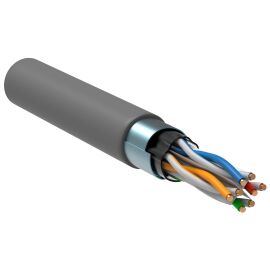 Кабель FTP 4 пары, Кат.5е, внутр., 0,52мм, PVC, серый, 305м, ITK LC1-C5E04-311-T-P-R