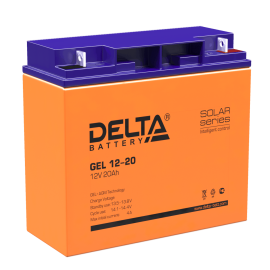 Батарея аккумуляторная GEL 12-20, (12В, 20Ач), DELTA 4614010140007
