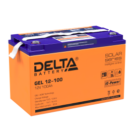 Батарея аккумуляторная GEL 12-100, (12В, 100Ач), DELTA 4614010140001