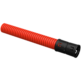 Труба гофрированная двустенная ПНД, d40мм, 100м, красная, IEK CTG12-040-K04-100-R