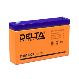 Батарея аккумуляторная DTM 607, (6В, 7Ач), DELTA 4614010050017