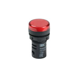Лампа AD22DS (LED) матрица d22мм красный 230В, IEK BLS10-ADDS-230-K04