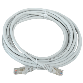 Патч-корд 4 пары, 2хRJ45, 5м, Кат.5e, FTP, серый, PVC, GENERICA PC01-C5EF-5M-G