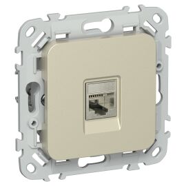 FLITE Розетка компьютерная RJ45 категория 6 STP РК6-1-1-ФлШ шампань IEK